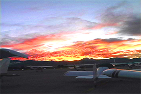 Airfield Sunset. Boulder