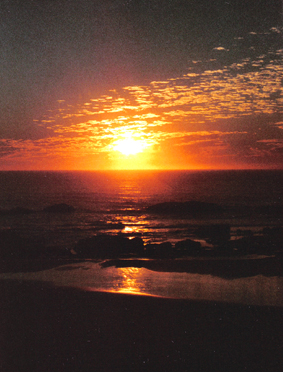 Mars Erupts Ocean Sunset